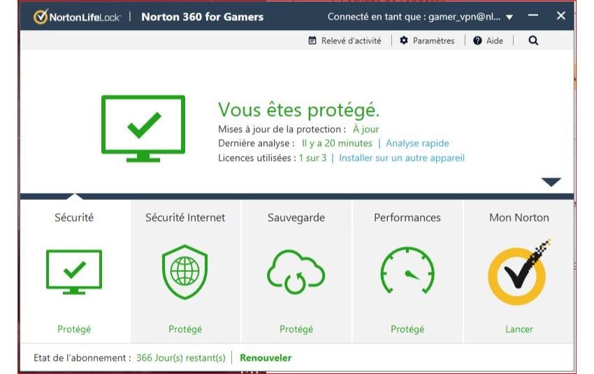 Norton Norton 360 for Gamers ESD, Vollversion, 3 PC, 1 Jahr Norton Norton 360 for Gamers ESD, Vollversion, 3 PC, 1 Jahr