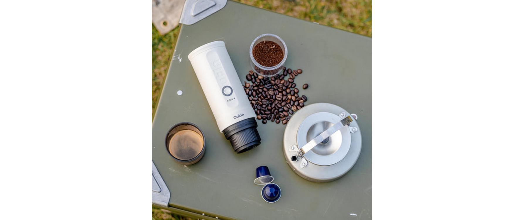 OUTIN Reisekaffeemaschine Nano Weiss