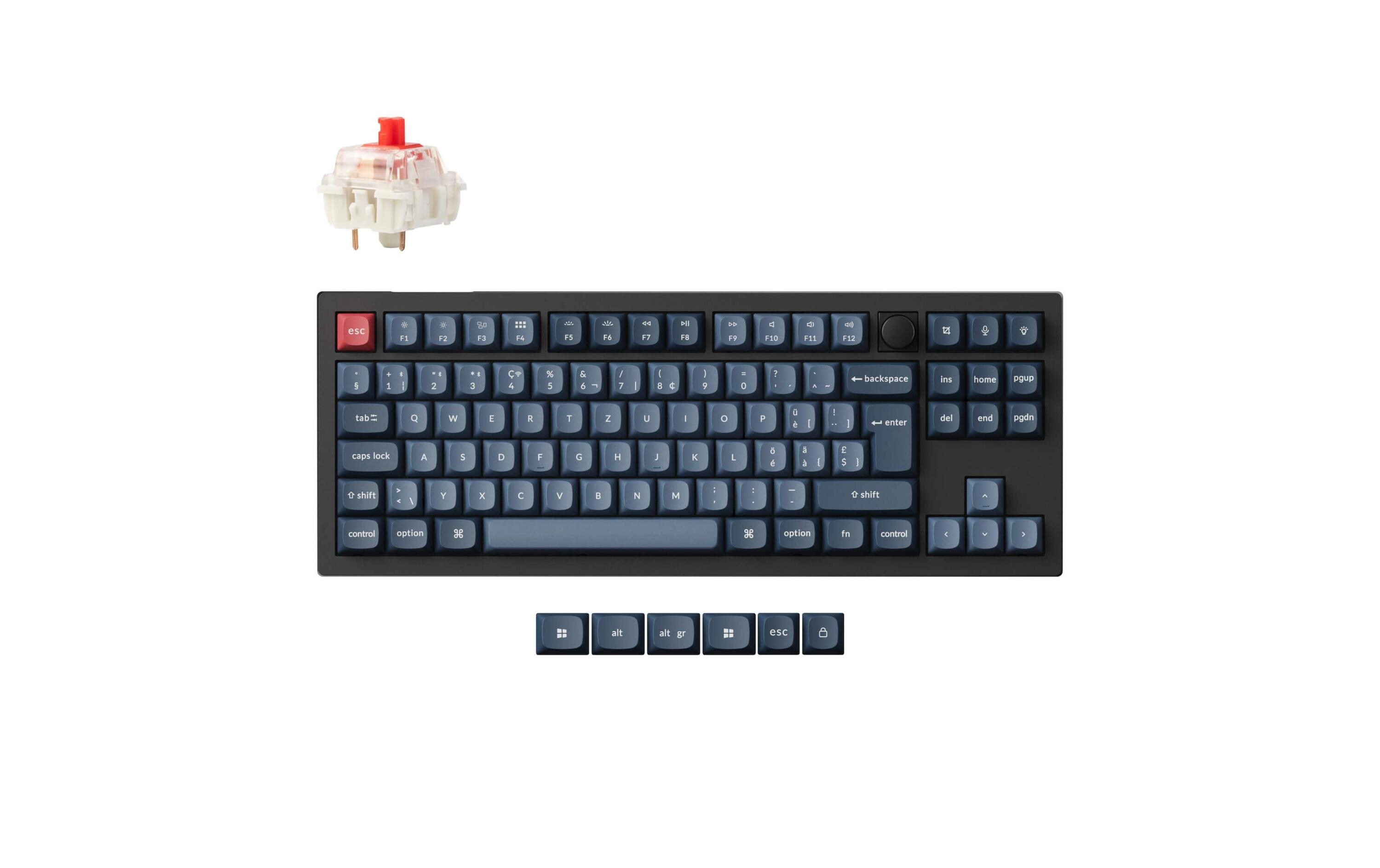 Keychron Gaming-Tastatur V3 Max Black Red Switch Keychron Gaming-Tastatur V3 Max Black Red Switch