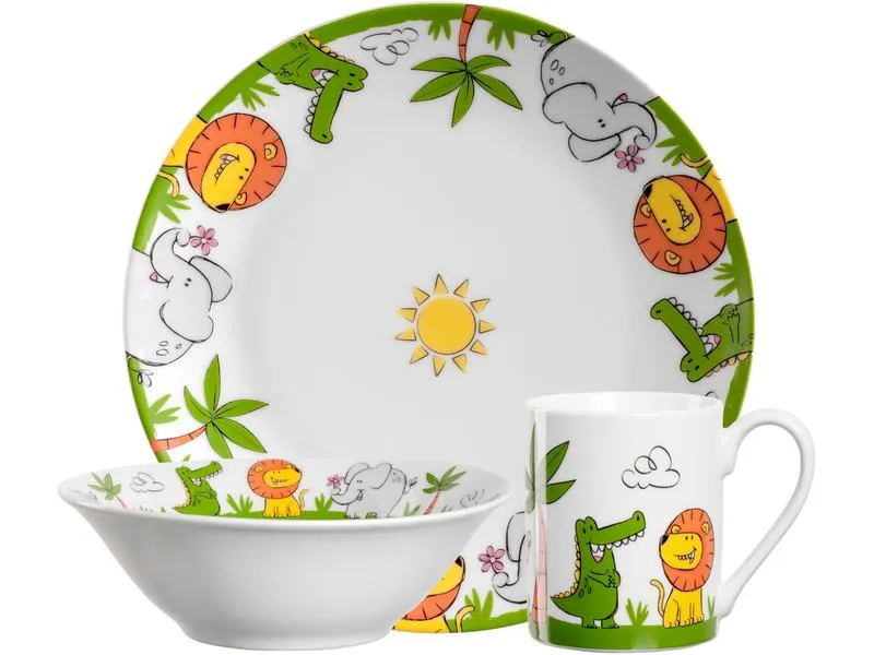 Leonardo Kindergeschirrset Bambini Löwe/Krokodil/Elefant, 3-teilig Leonardo Kindergeschirrset Bambini Löwe/Krokodil/Elefant, 3-teilig