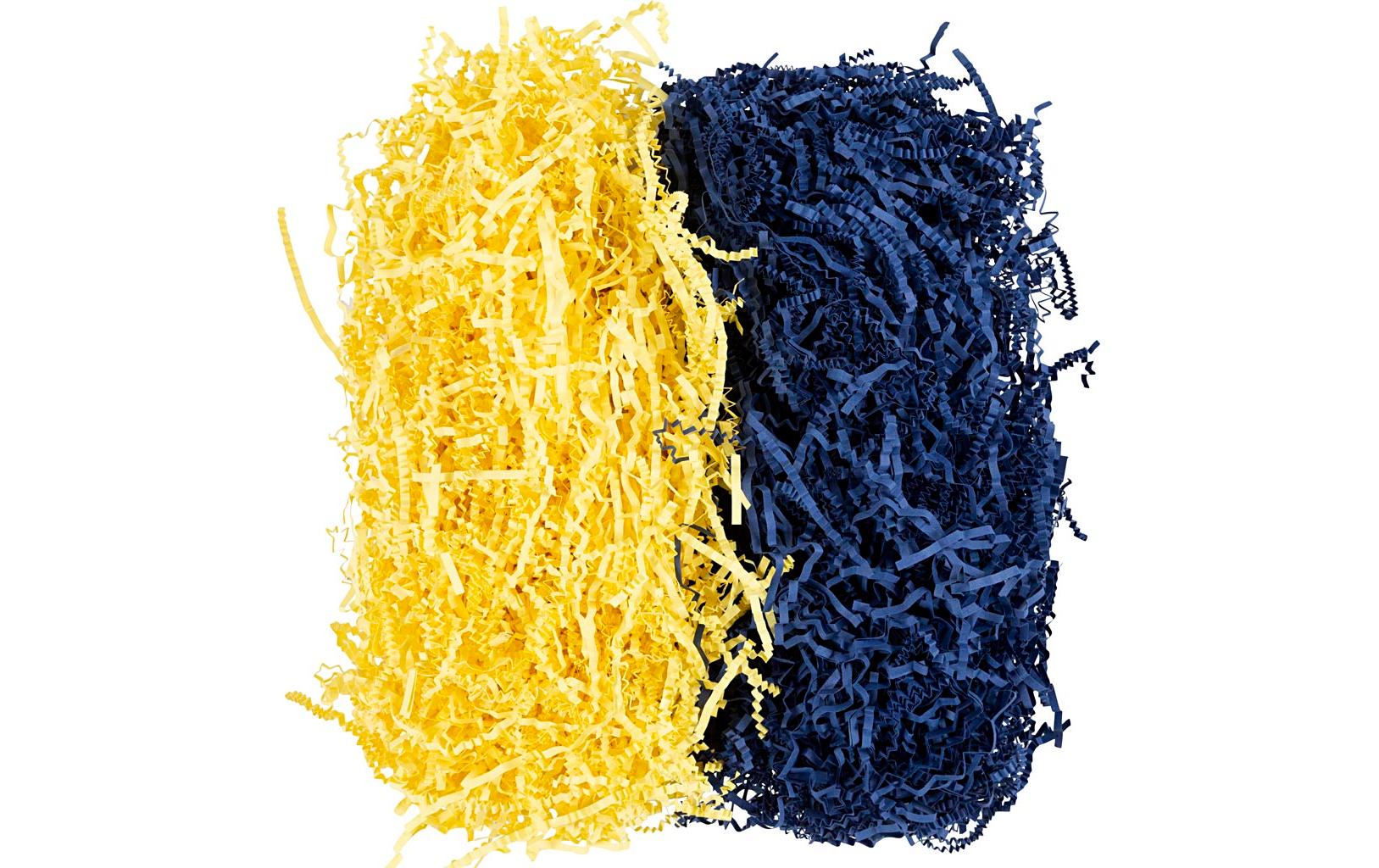 Creativ Company Papier-Füllmaterial 25-30 cm x 3 mm, 100g, Blau-Gelb