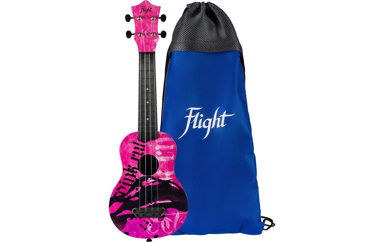 Flight Ukulele Ultra Travel Soprano – Pink Rules