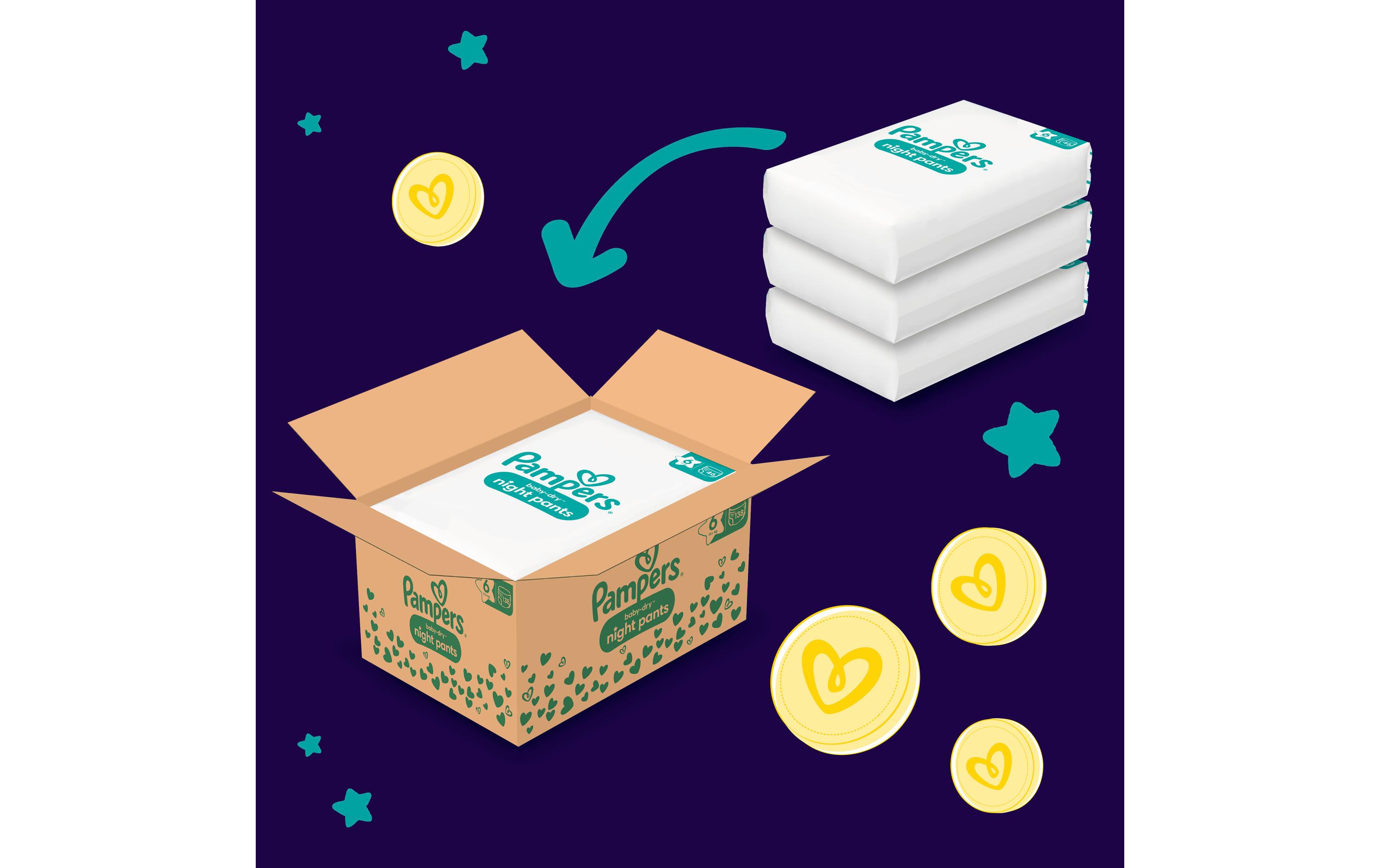 Pampers Nachtwindeln Baby Dry Night Pants Grösse 6 Pampers Nachtwindeln Baby Dry Night Pants Grösse 6