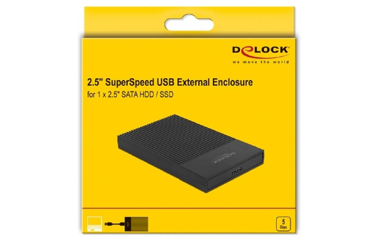 Delock Externes Gehäuse USB 3.0 - SATA HDD / SSD 2.5 bis 9.5mm