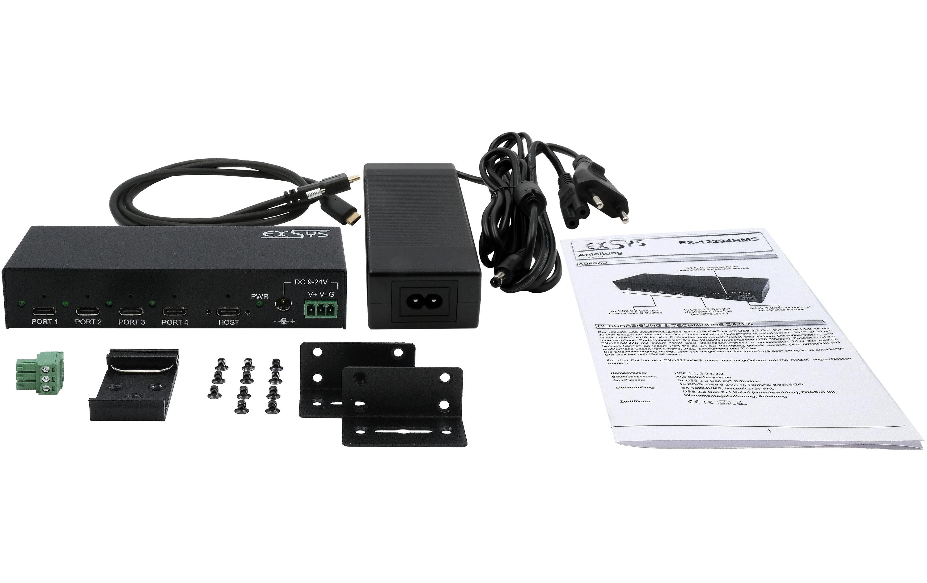 Exsys USB-Hub EX-12294HMS