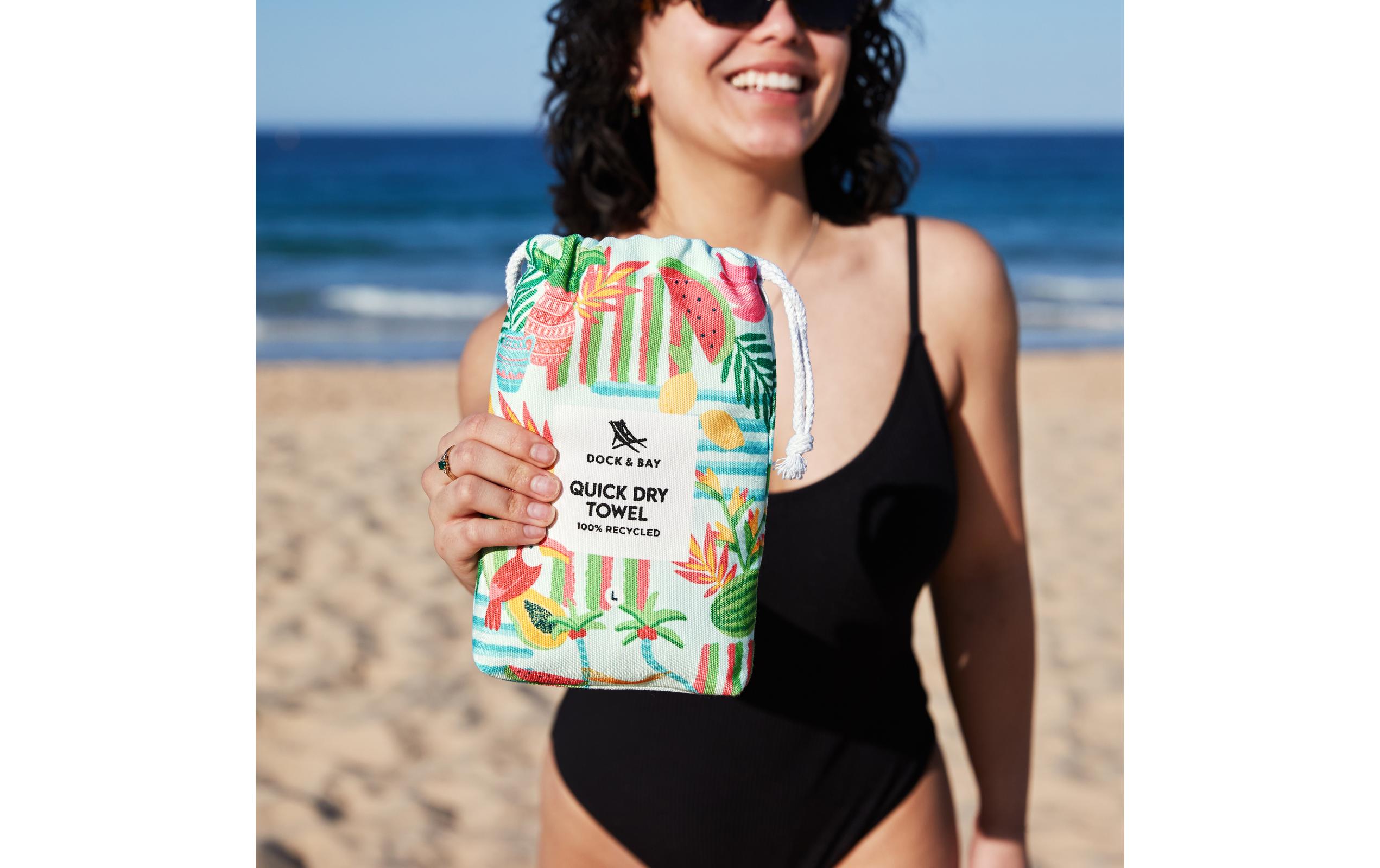 Dock & Bay Strandtuch Tropicana Treat 200 cm x 90 cm, Mehrfarbig