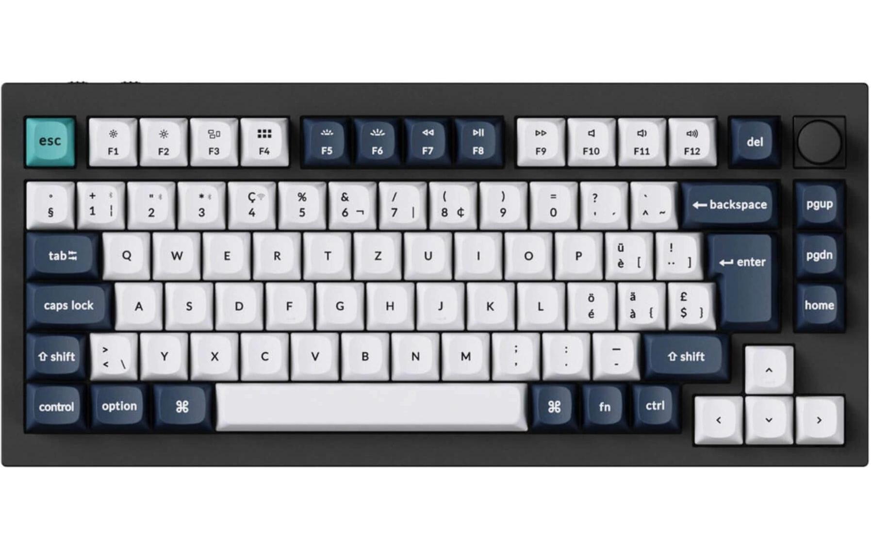 Keychron Gaming-Tastatur Q1 Max Black QMK Red Switch