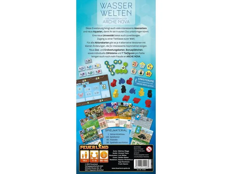 Feuerland Expertenspiel Arche Nova: Wasserwelten