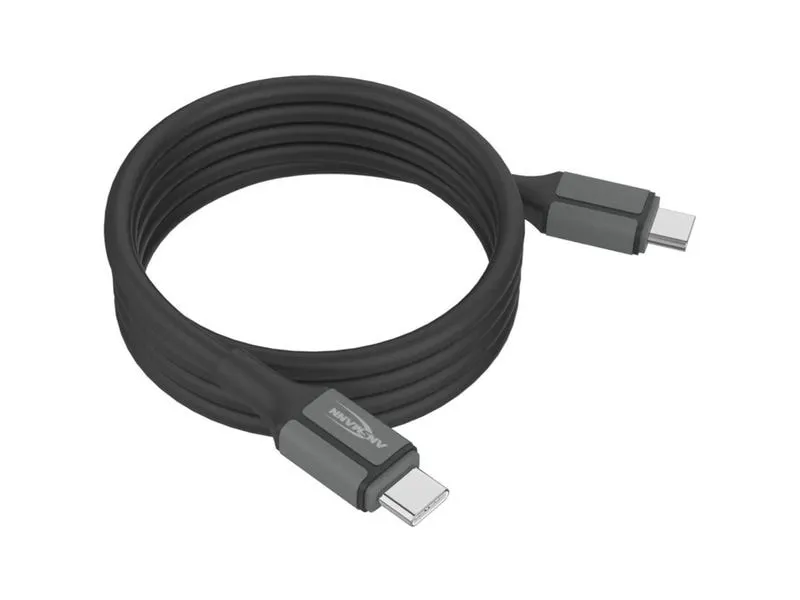 Ansmann Magnetisches Silikonkabel USB-C auf USB-C, 120 cm schwarz