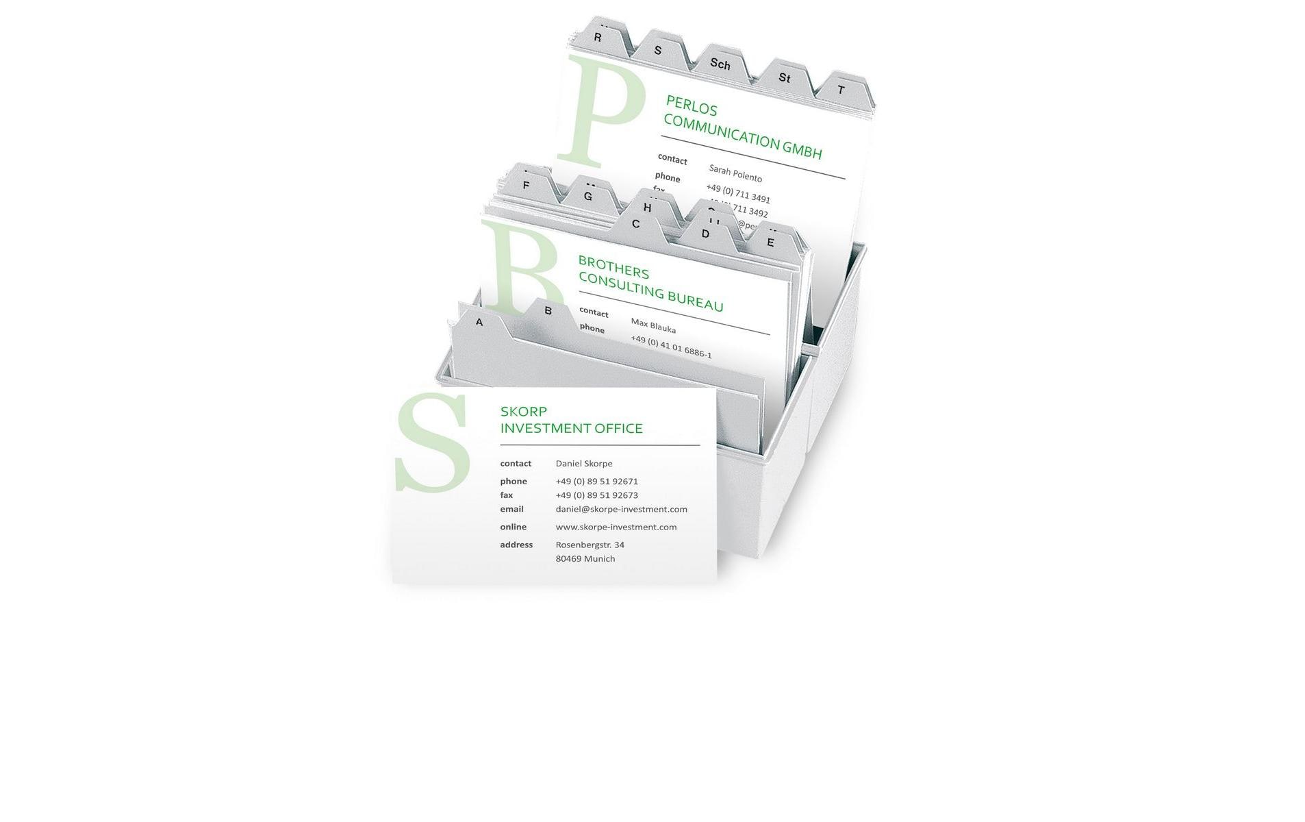 Sigel Karteikarten A7 (A4), 20 Blatt, 185 g, Weiss