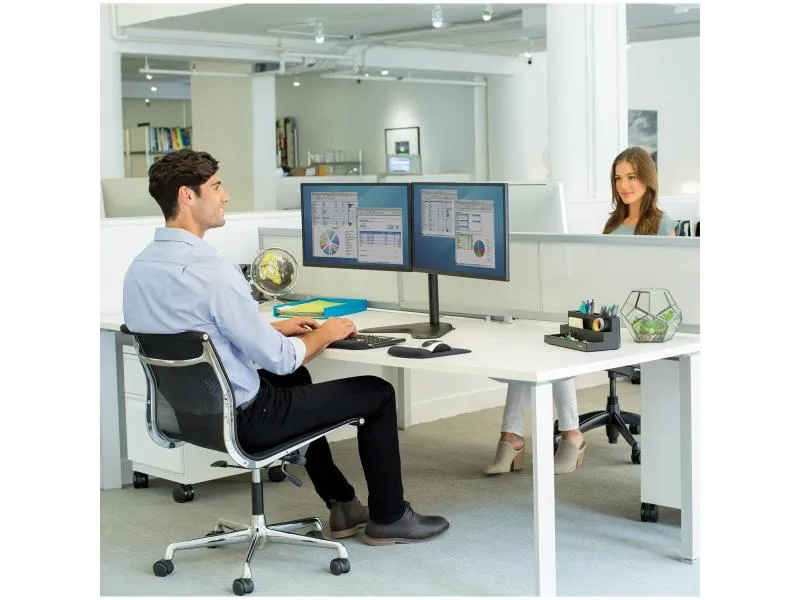 Fellowes Tischständer Seasa Doppel Monitorarm bis 16 kg Fellowes Tischständer Seasa Doppel Monitorarm bis 16 kg