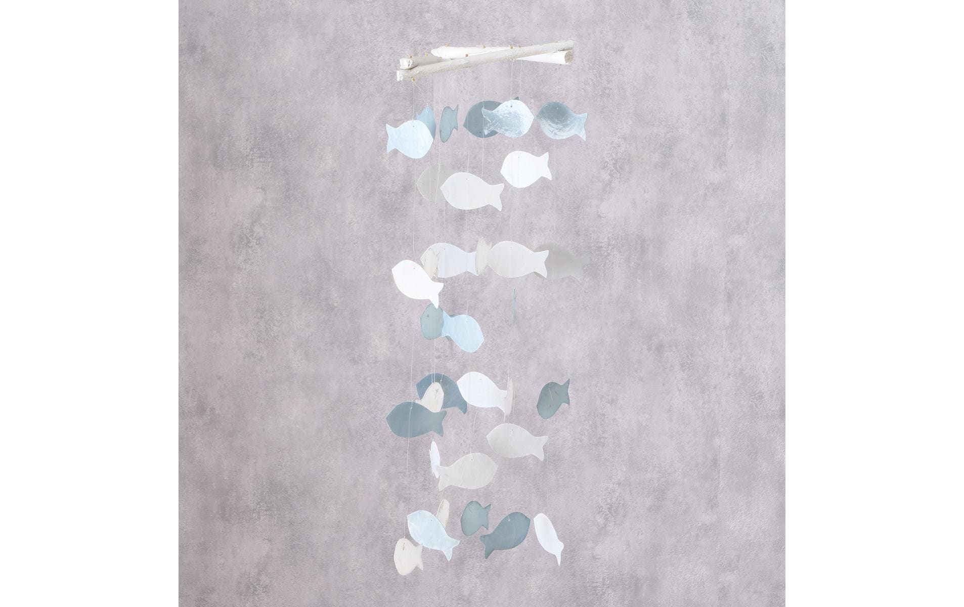 Boltze Windspiel Dori Fisch 60 cm, Graublau