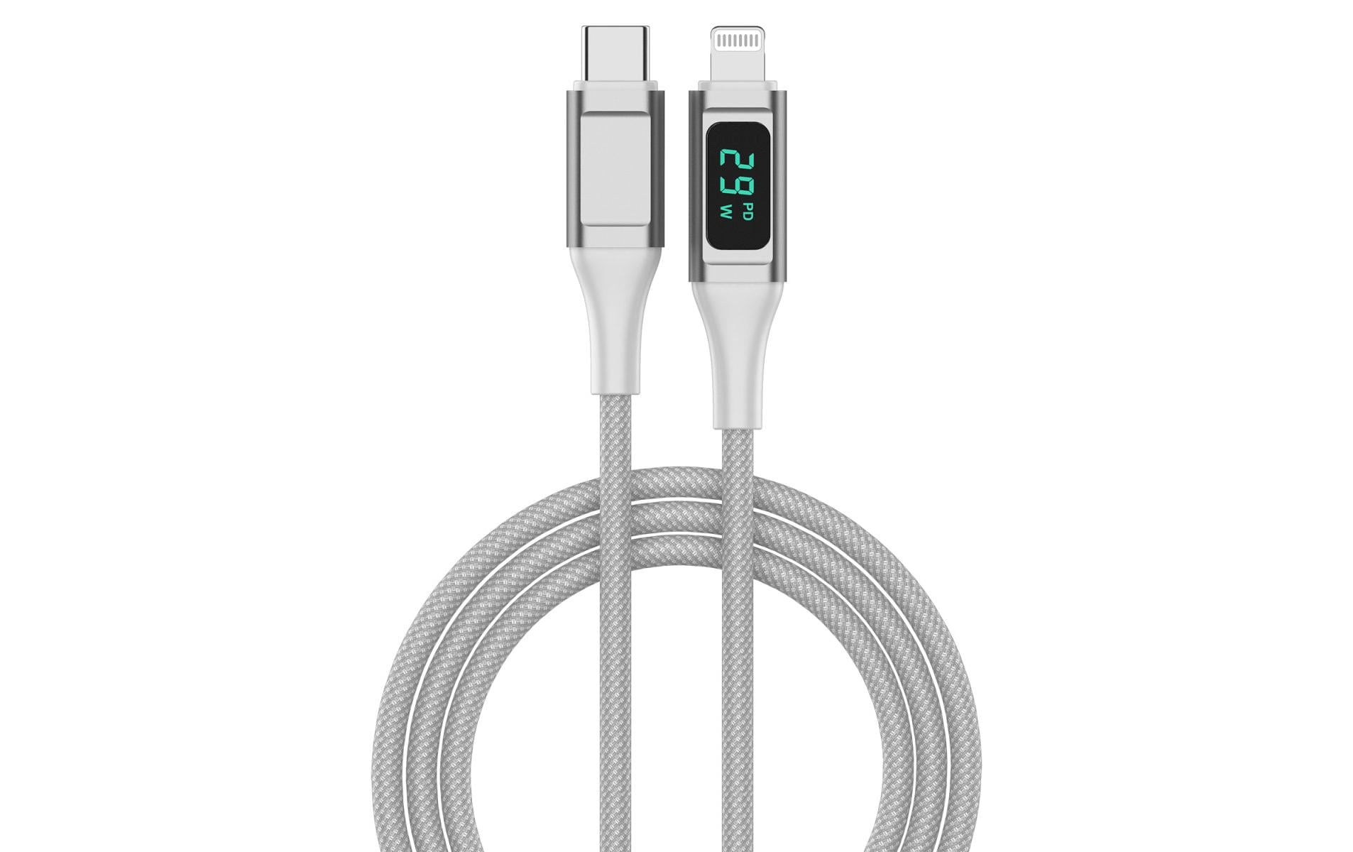 4smarts USB 2.0-Kabel DigitCord bis 30W USB C - Lightning 1.5 m