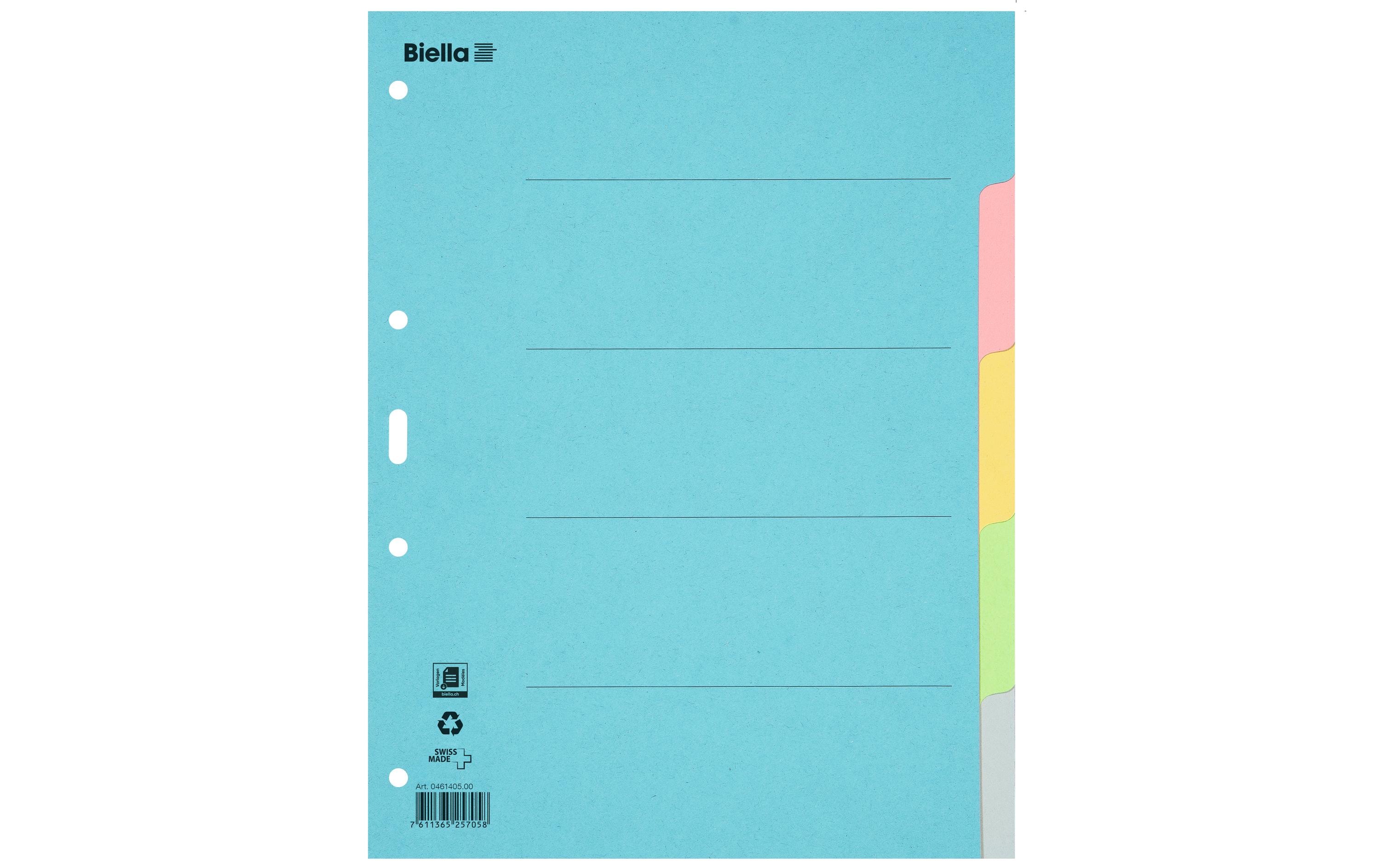 Biella Register A4 Karton 5-teilig Biella Register A4 Karton 5-teilig