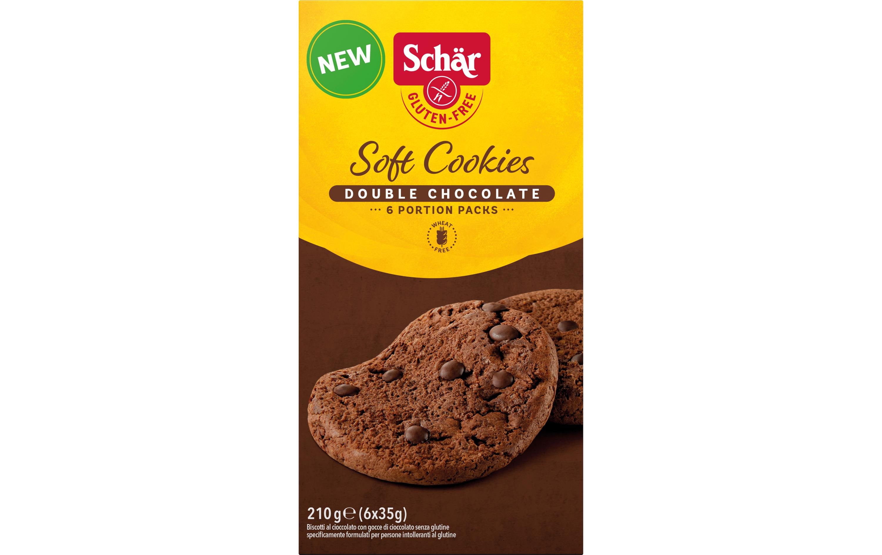 Dr.Schär Guetzli Soft Cookies Double Choc glutenfrei 210 g Dr.Schär Guetzli Soft Cookies Double Choc glutenfrei 210 g