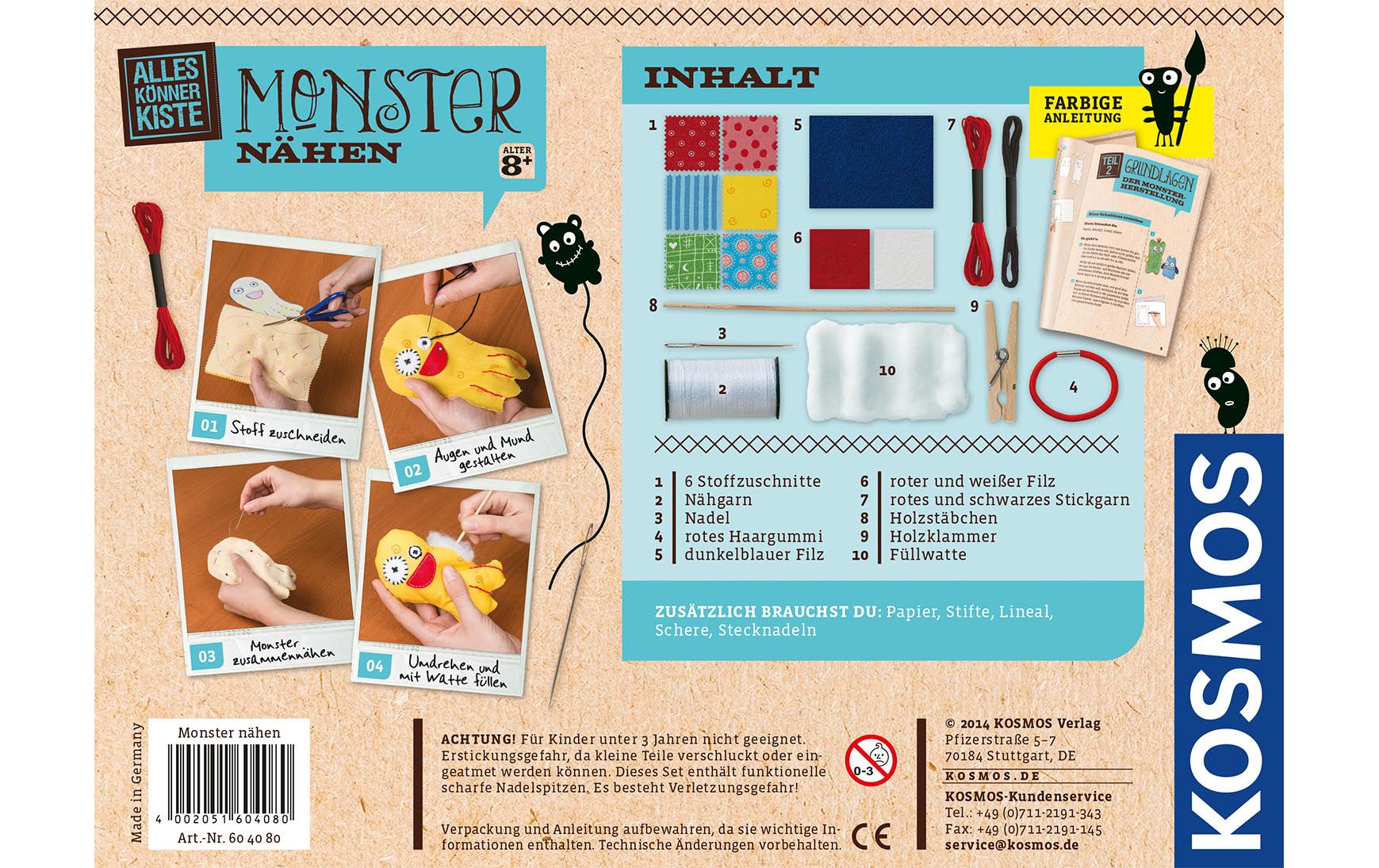 Kosmos Bastelbox Monster Nähen