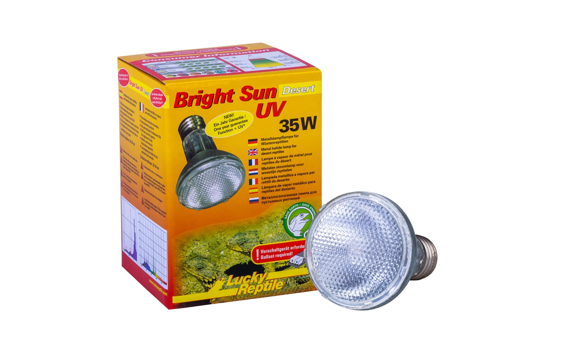 Lucky Reptile Terrarienlampe Bright Sun UV Desert 35 W