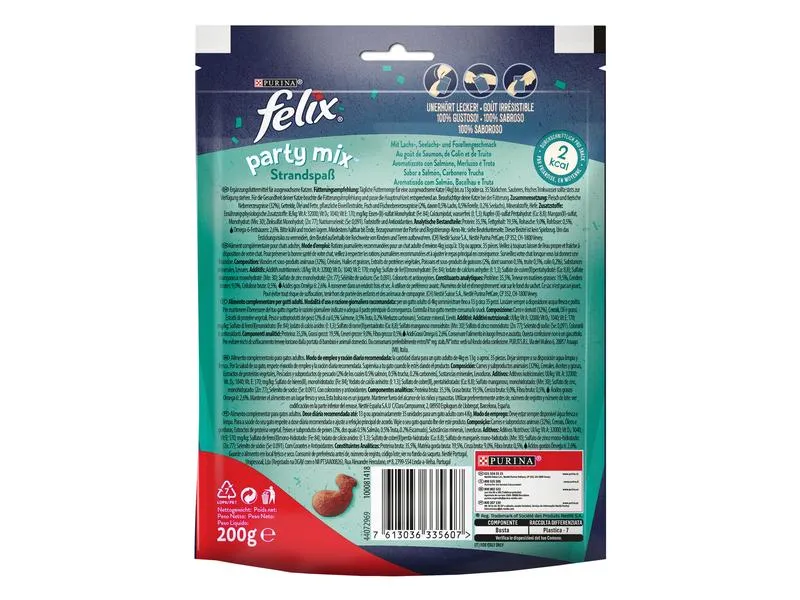 Felix Katzen-Snack Party Mix Strandspass, 200 g Felix Katzen-Snack Party Mix Strandspass, 200 g