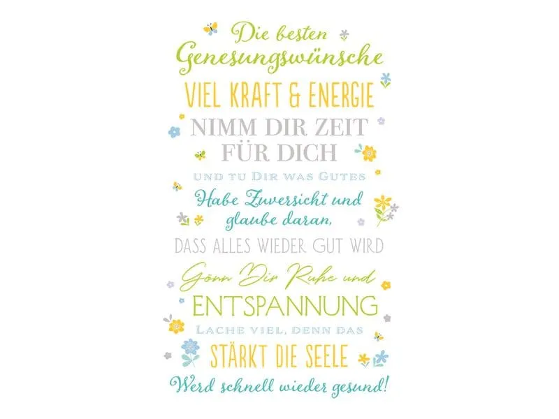 ABC Genesungskarte Die besten Genesungswünsche B6 ABC Genesungskarte Die besten Genesungswünsche B6