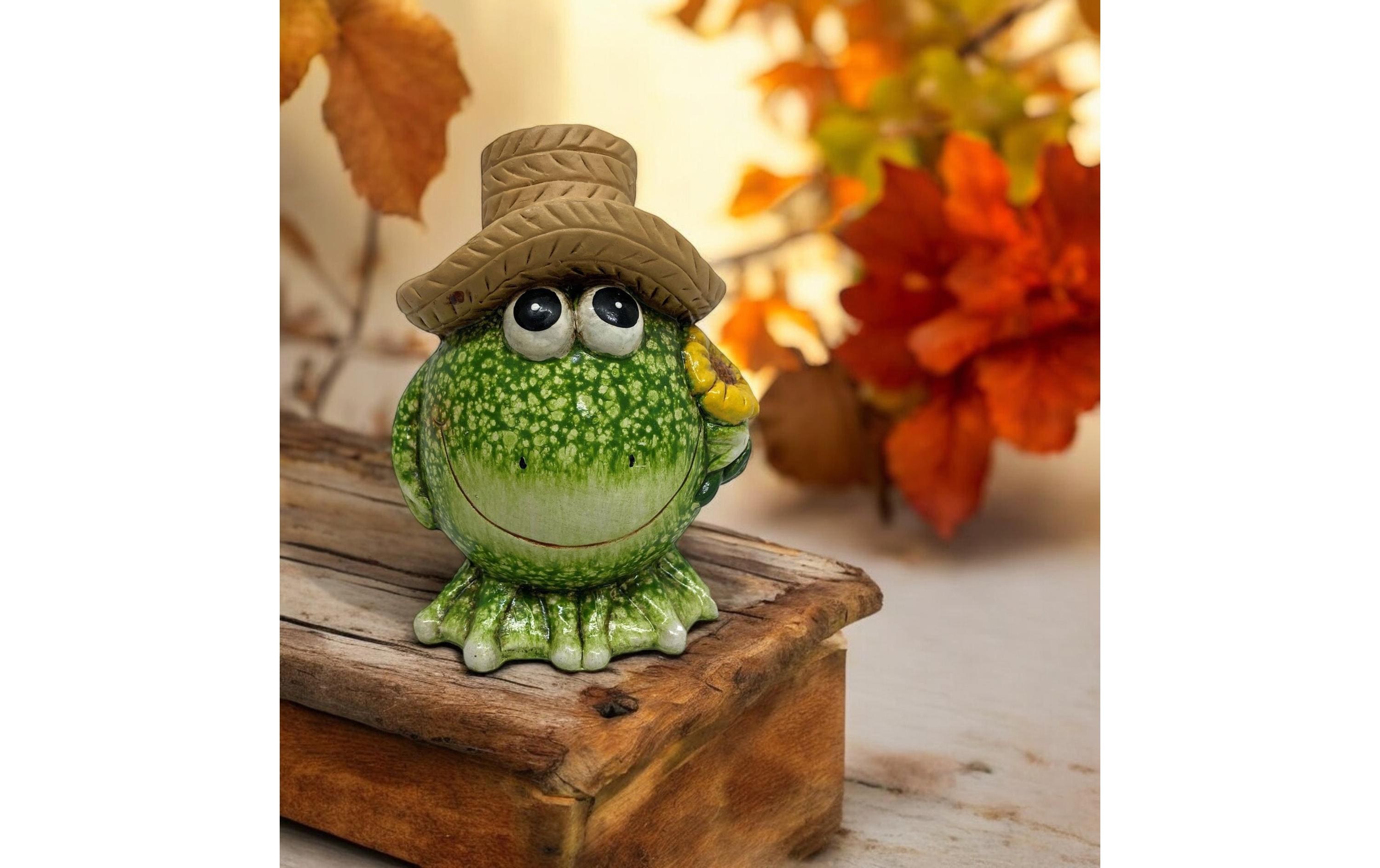 Dameco Dekofigur Frosch mit Blume 8.5 cm