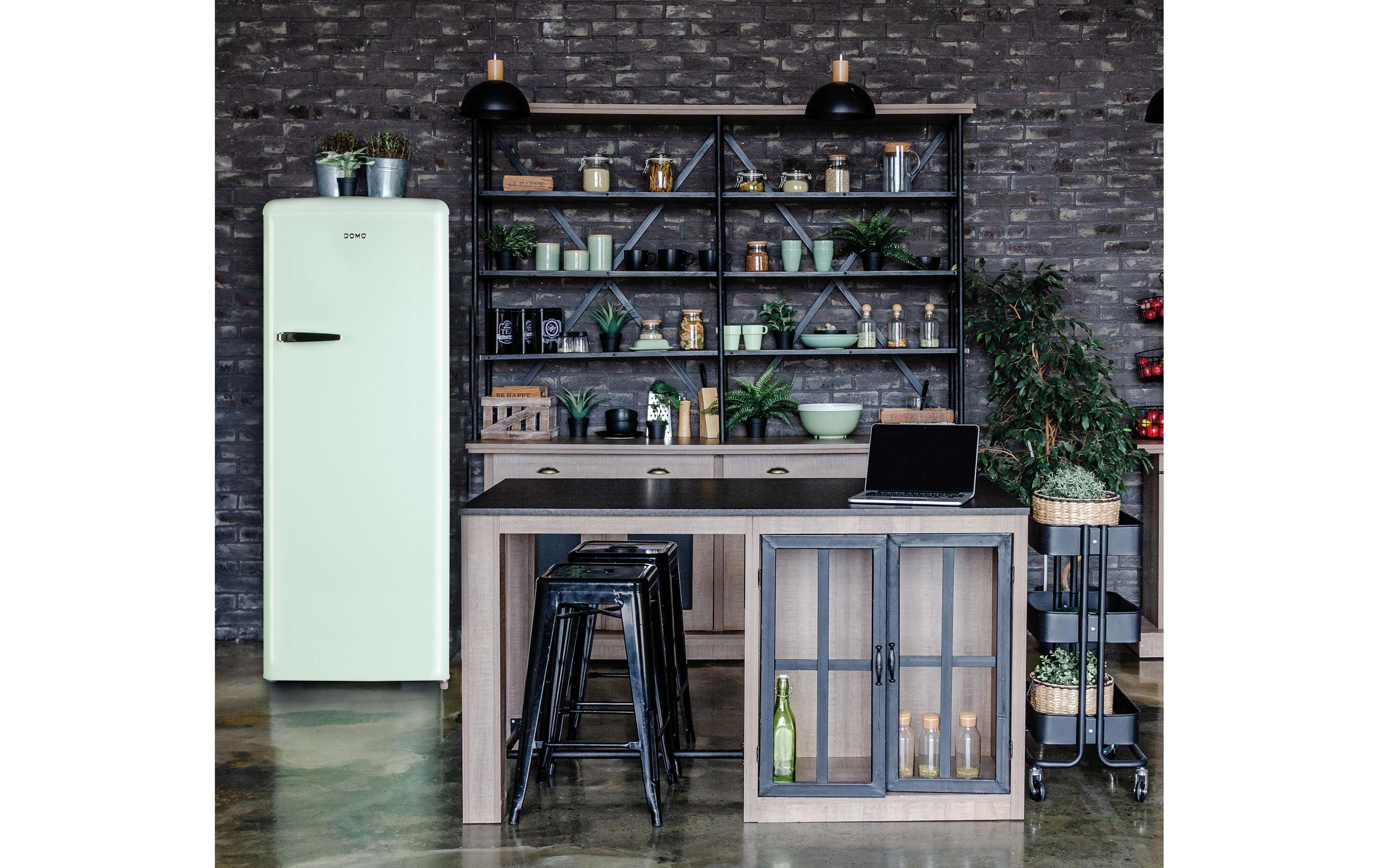 Domo Kühlschrank DO91701R Hellgrün, Rechts