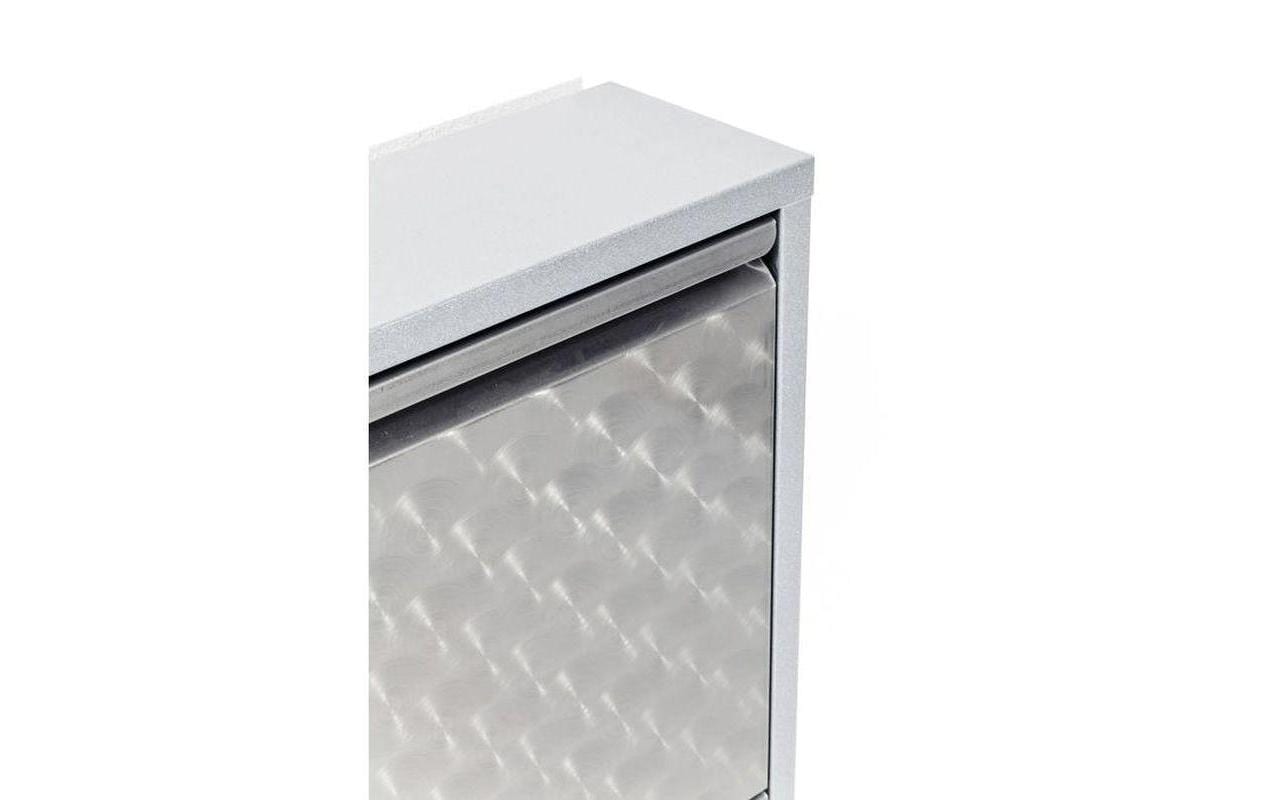 Kare Schuhschrank Caruso 100 x 50 cm, Silber