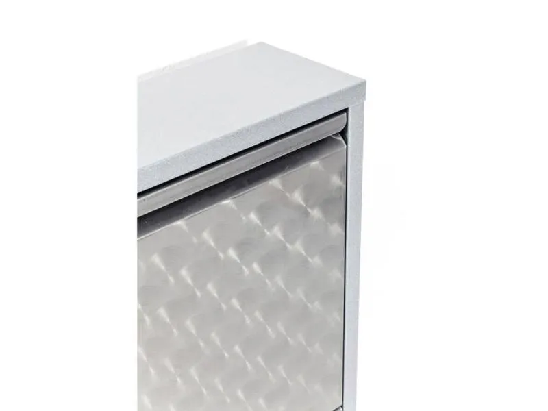 Kare Schuhschrank Caruso 100 x 50 cm, Silber