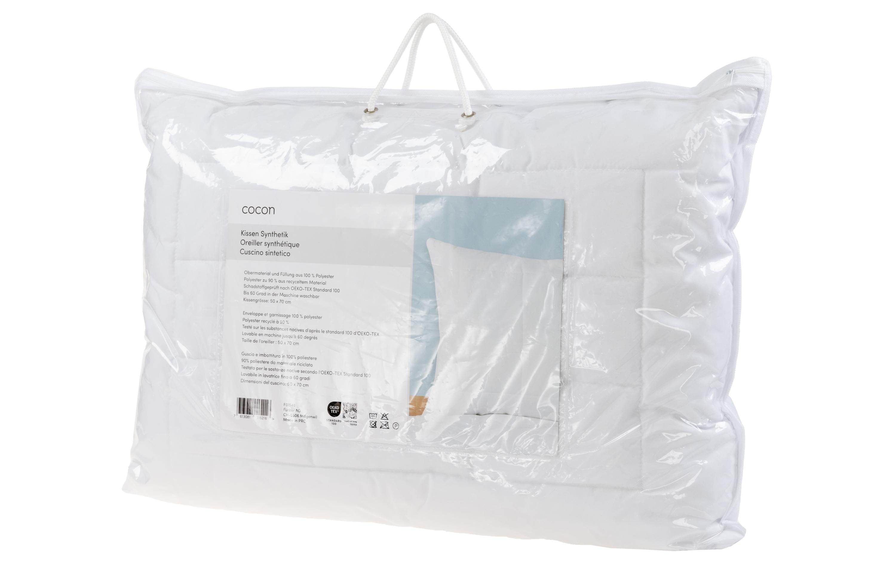 COCON Klassisches Kopfkissen Synthetik 50 x 70 cm COCON Klassisches Kopfkissen Synthetik 50 x 70 cm