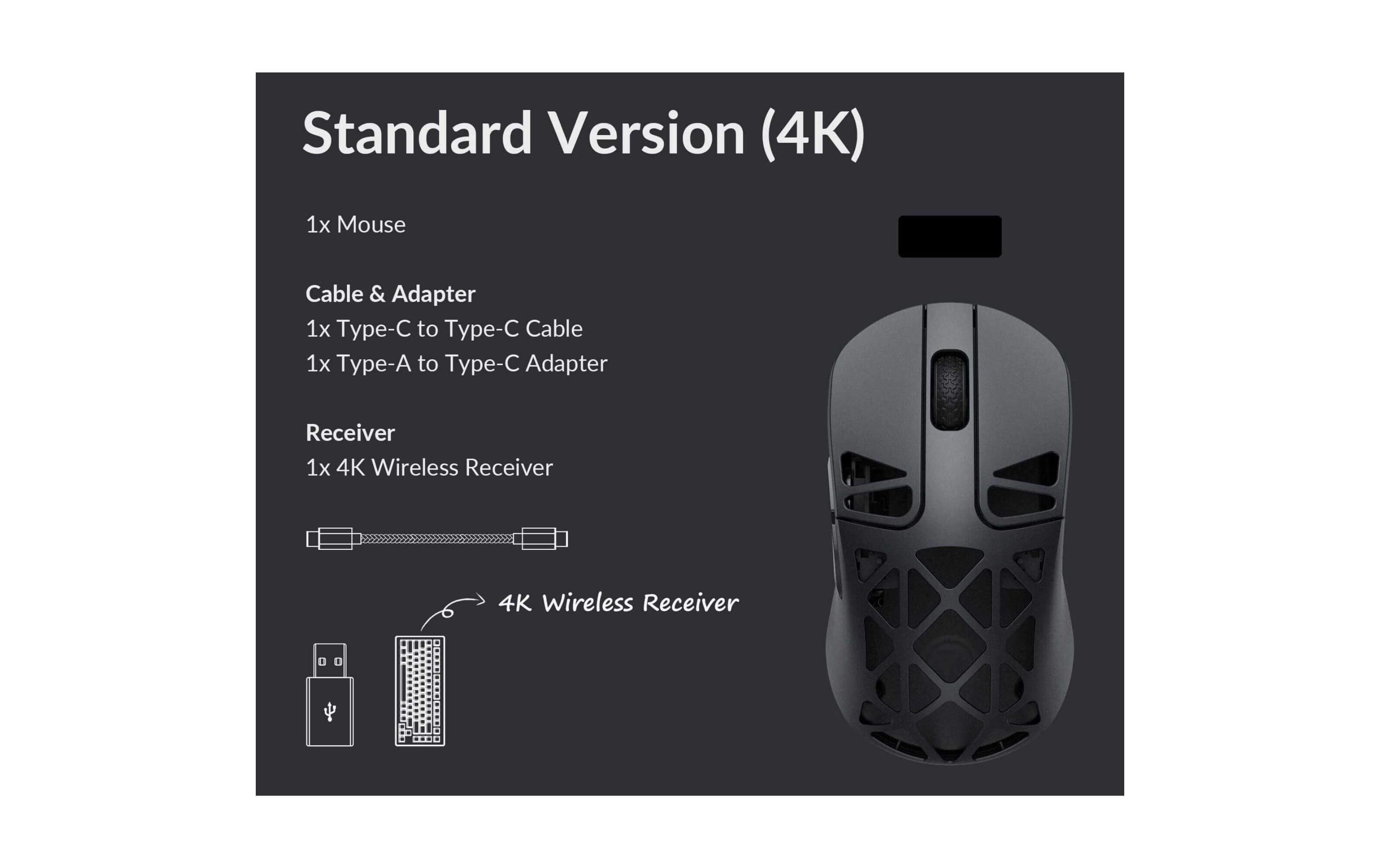 Keychron Gaming-Maus M3 Mini Wireless 4000 Hz Metal Edition