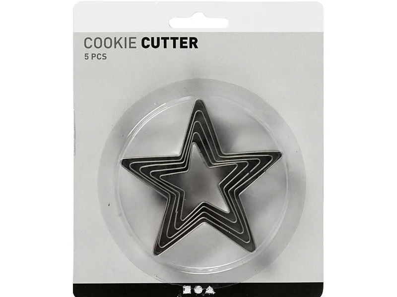 Creativ Company Guetzli-Ausstecher 8 cm 5 Stück, Stern