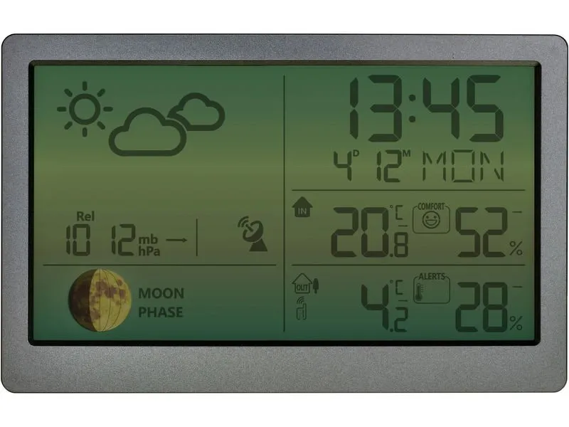 TFA Dostmann Wetterstation Luna Sky Silber