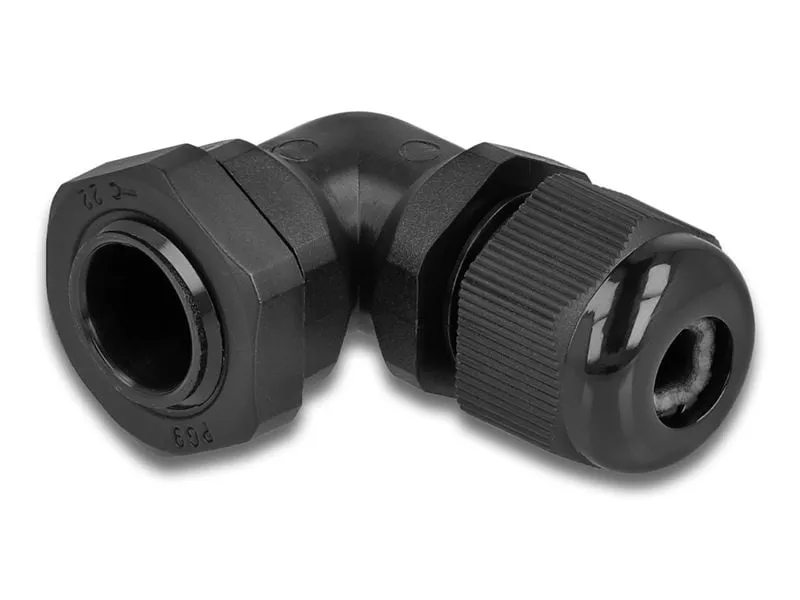 Delock Kabelverschraubung PG9, 19 mm 90° gewinkelt