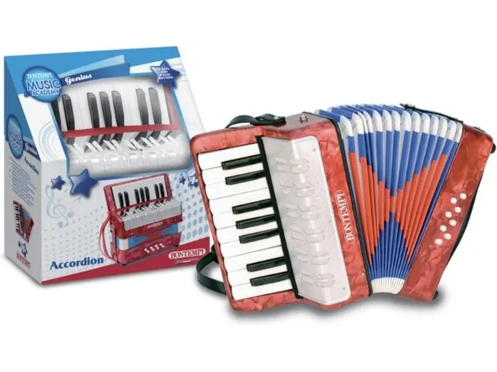 Bontempi Musikinstrument Akkordeon 17 Tasten (C-E) und Halbtöne Bontempi Musikinstrument Akkordeon 17 Tasten (C-E) und Halbtöne