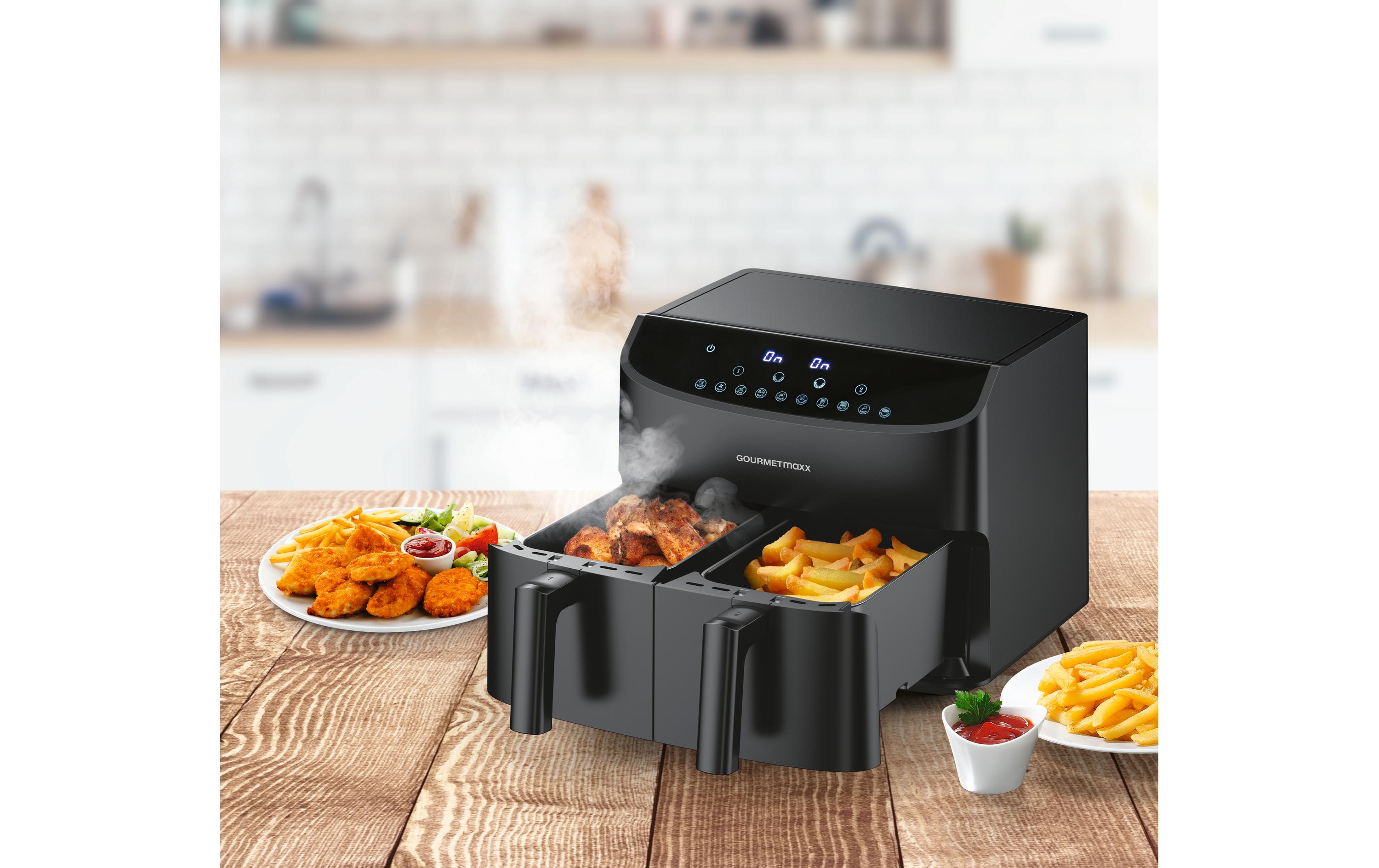 GOURMETmaxx Heissluft-Fritteuse 6 kg, Schwarz