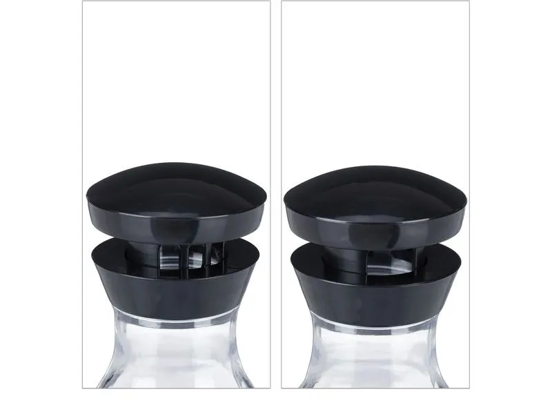 relaxdays Gewürzkarussell 16er Set Schwarz/Transparent relaxdays Gewürzkarussell 16er Set Schwarz/Transparent