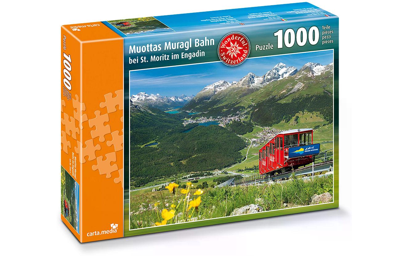 Carta.Media Puzzle Muottas Muragl Bahn bei St.Moritz