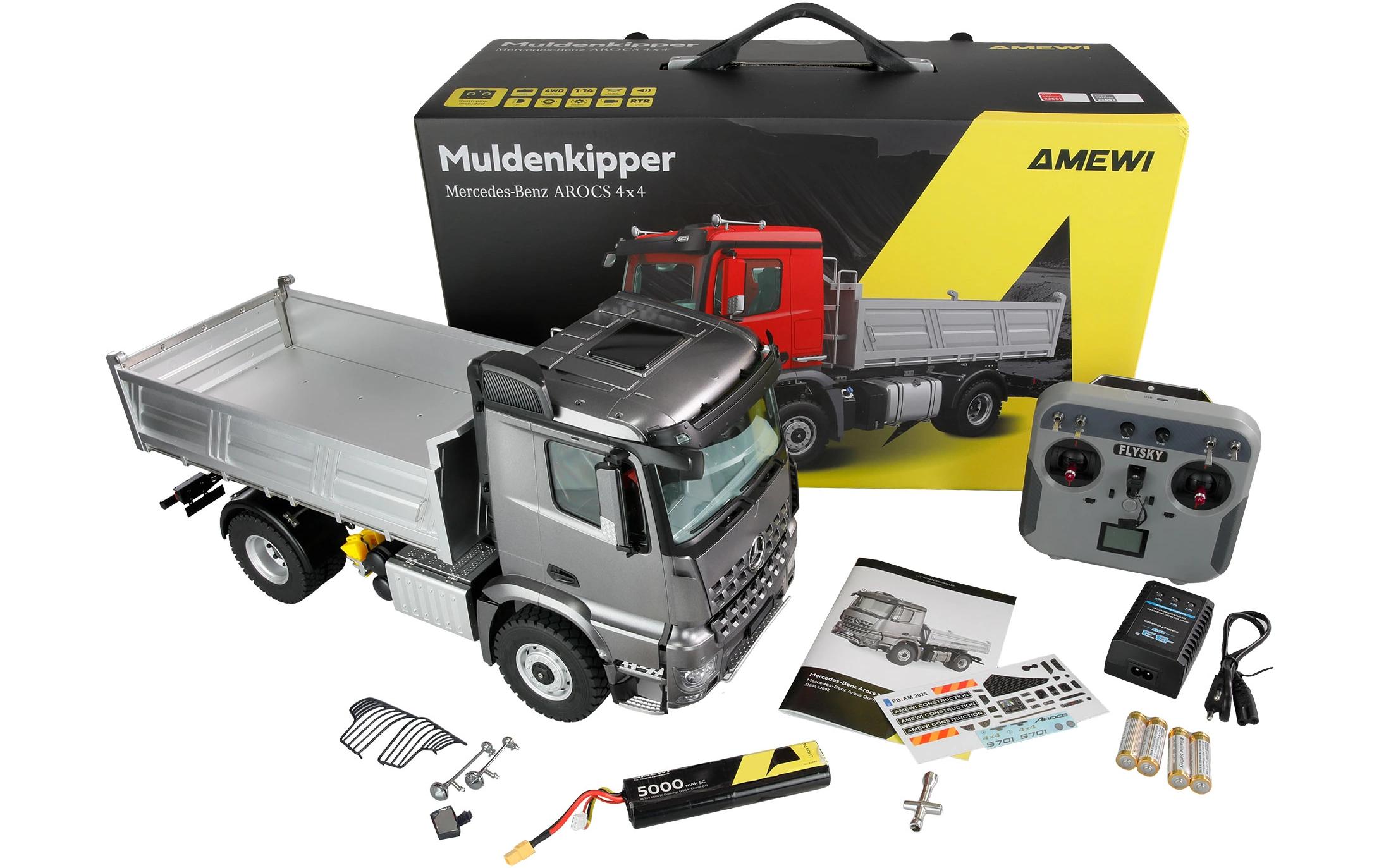 Amewi Lastwagen Mercedes-Benz Arocs 1:14 RTR Anthrazit