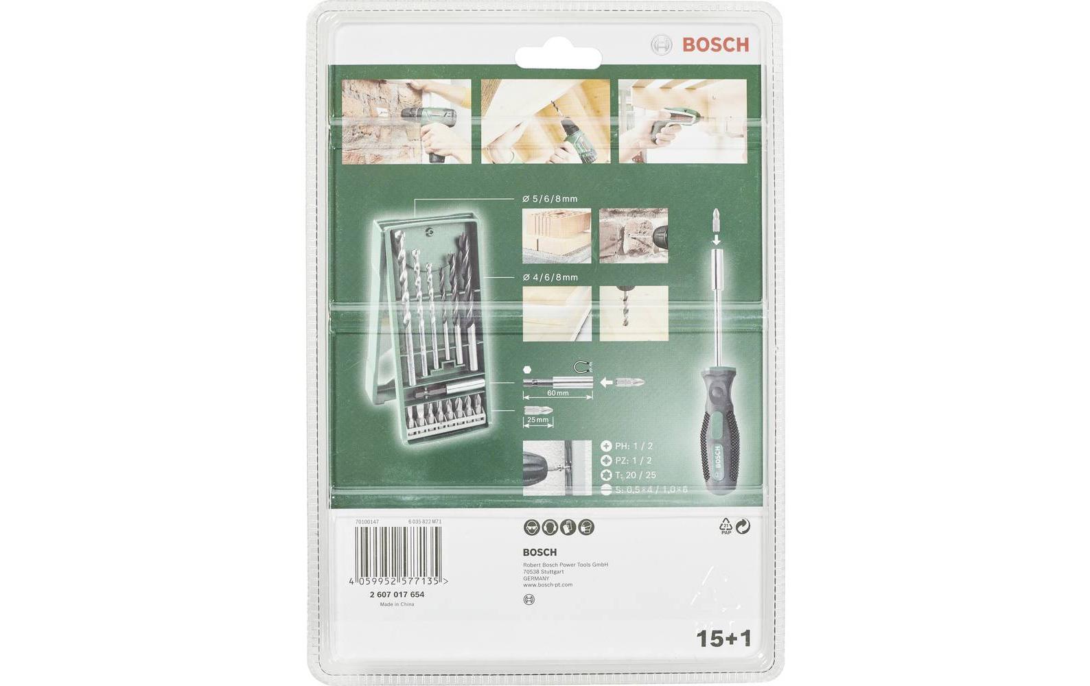 Bosch Bohr- und Bitset Mini X-Line, 15+1 Stück Bosch Bohr- und Bitset Mini X-Line, 15+1 Stück