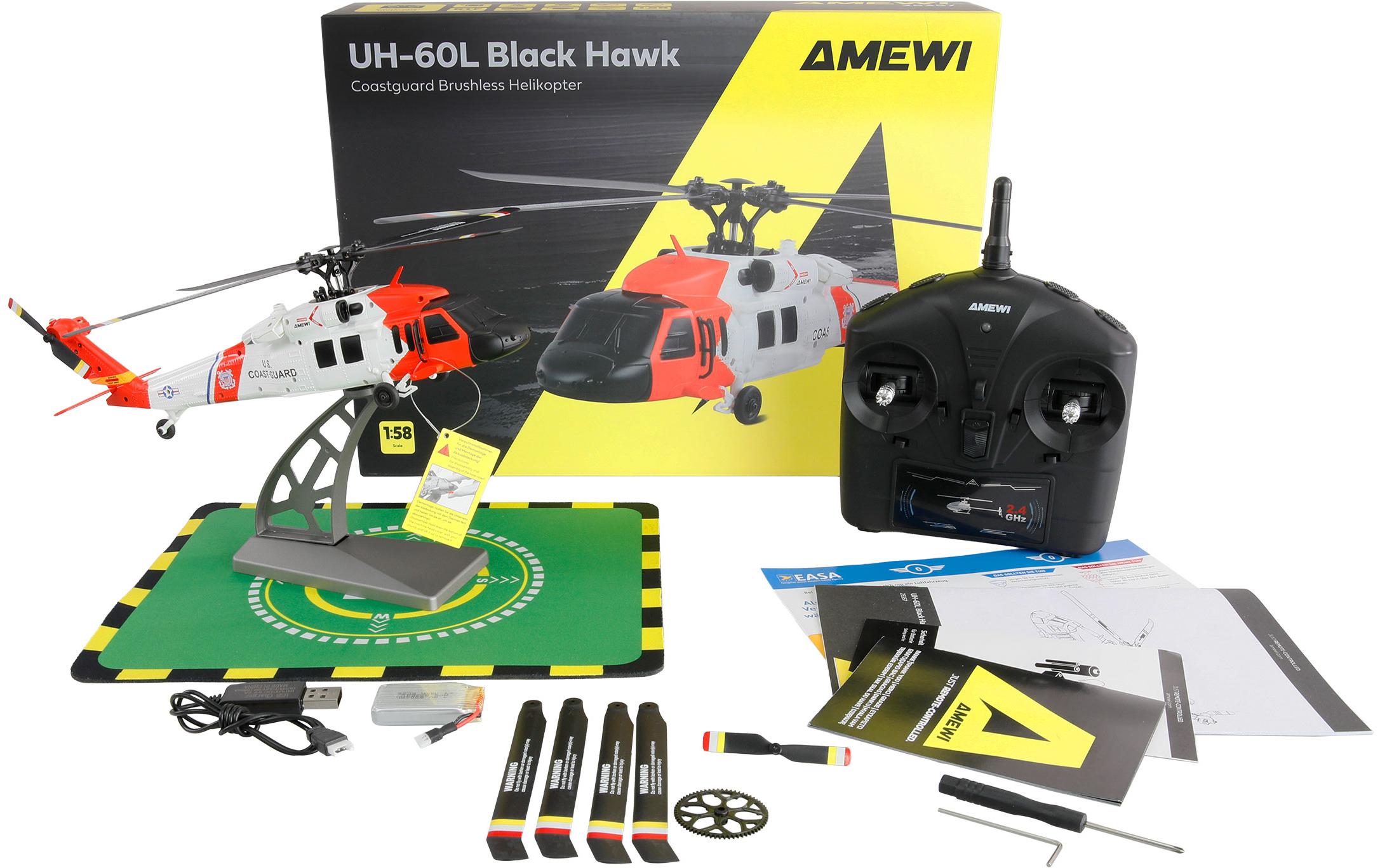 Amewi Helikopter UH-60 l Black Hawk 4-Kanal 6G RTF Amewi Helikopter UH-60 l Black Hawk 4-Kanal 6G RTF