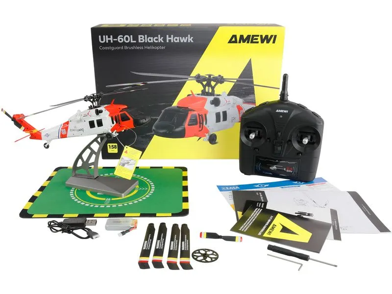 Amewi Helikopter UH-60 l Black Hawk 4-Kanal 6G RTF Amewi Helikopter UH-60 l Black Hawk 4-Kanal 6G RTF