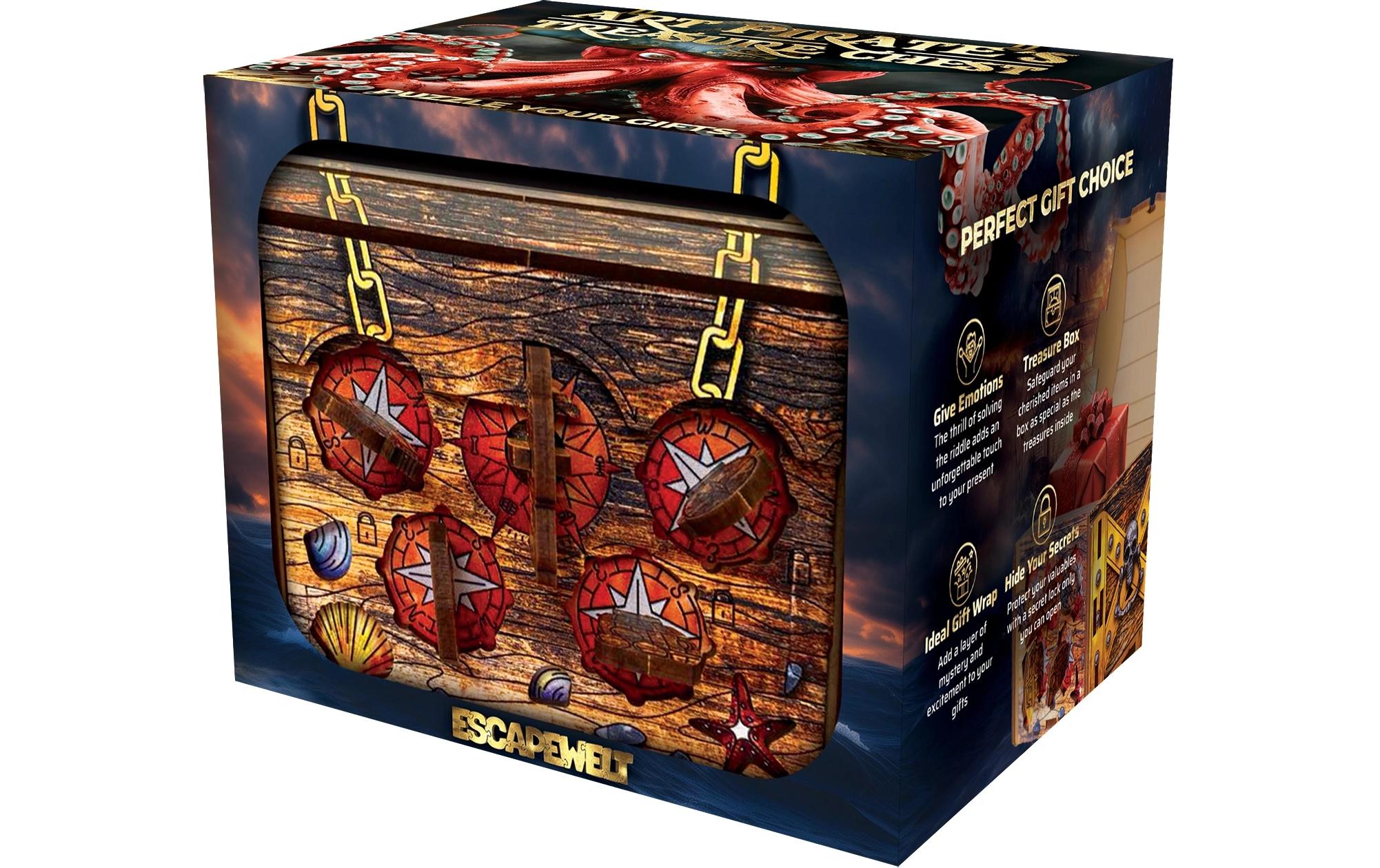 Escape Welt Rätselspiel Art Secret Box «Piraten Schatzkiste»