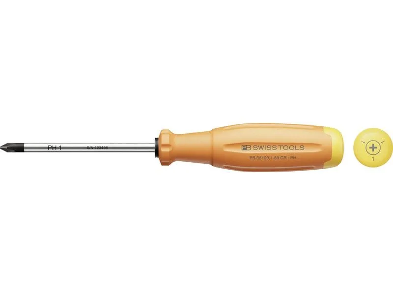PB Swiss Tools PH-Kreuzschraubenzieher SwissGrip Evo 1 80 mm Orange PB Swiss Tools PH-Kreuzschraubenzieher SwissGrip Evo 1 80 mm Orange