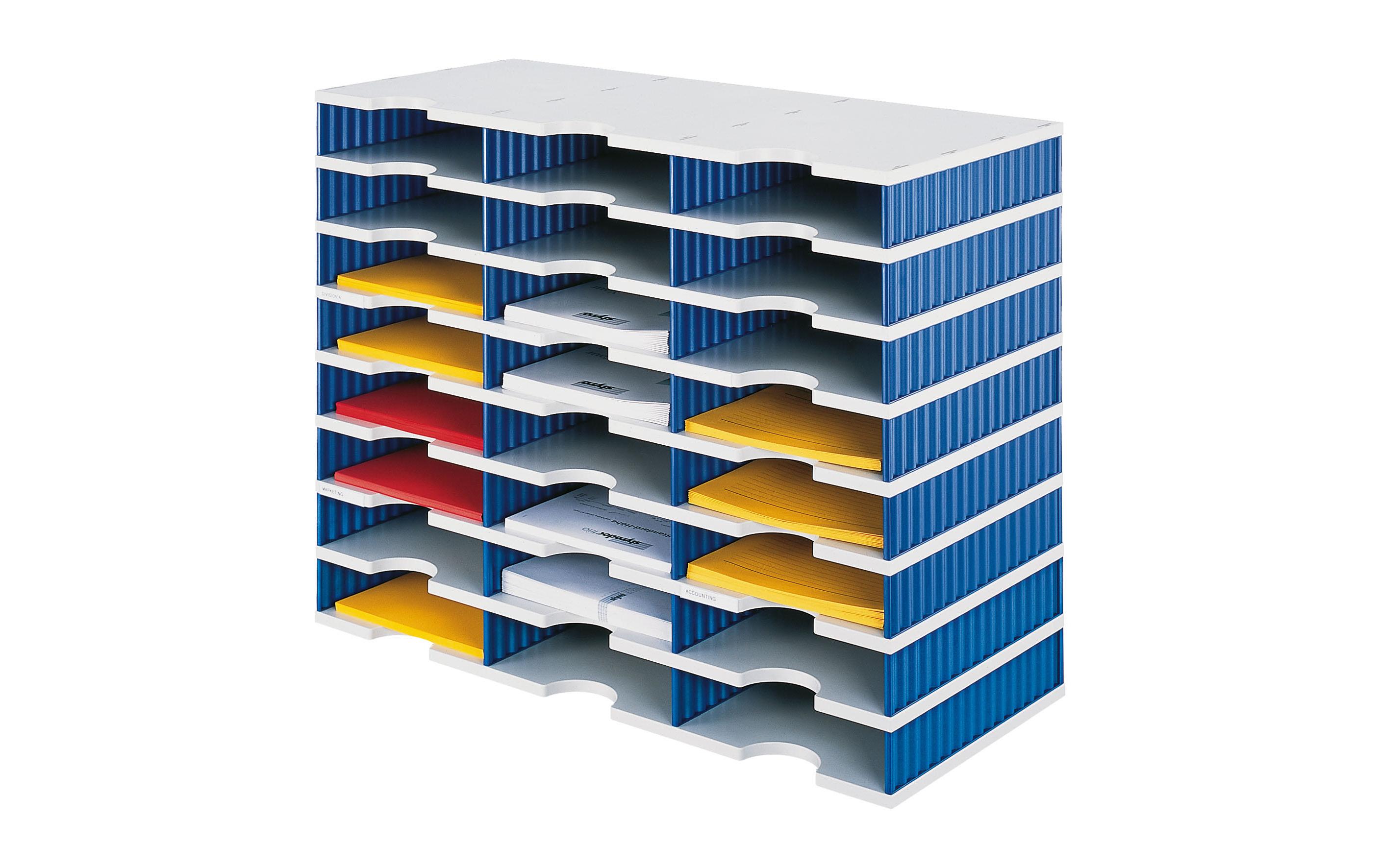 Styro Dokumentenablage styrodoc trio Blau, 24 Fächer Styro Dokumentenablage styrodoc trio Blau, 24 Fächer