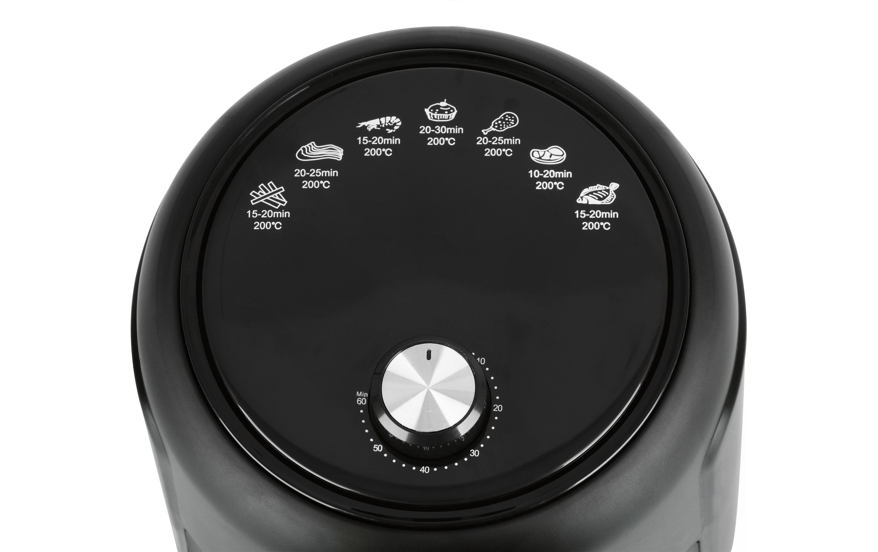 GOURMETmaxx Heissluft-Fritteuse 2 kg, Schwarz