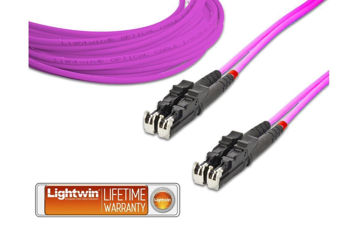Lightwin LWL-Patchkabel E2000-E2000, Multimode, OM4, 1m Lightwin LWL-Patchkabel E2000-E2000, Multimode, OM4, 1m