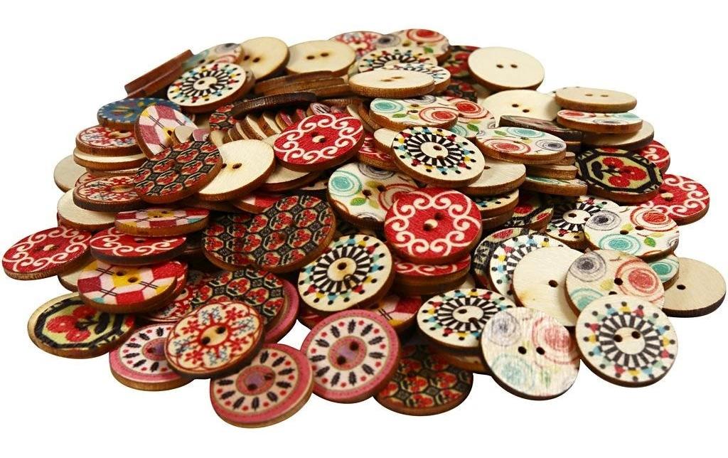 Creativ Company Knöpfe-Mix 20 mm, Mehrfarbig, 180 Stück Creativ Company Knöpfe-Mix 20 mm, Mehrfarbig, 180 Stück