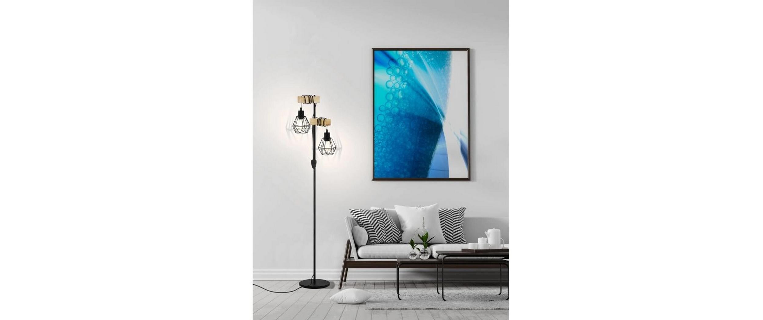 EGLO Leuchten Stehleuchte TOWNSHEND 5 2 x E27, Schwarz EGLO Leuchten Stehleuchte TOWNSHEND 5 2 x E27, Schwarz