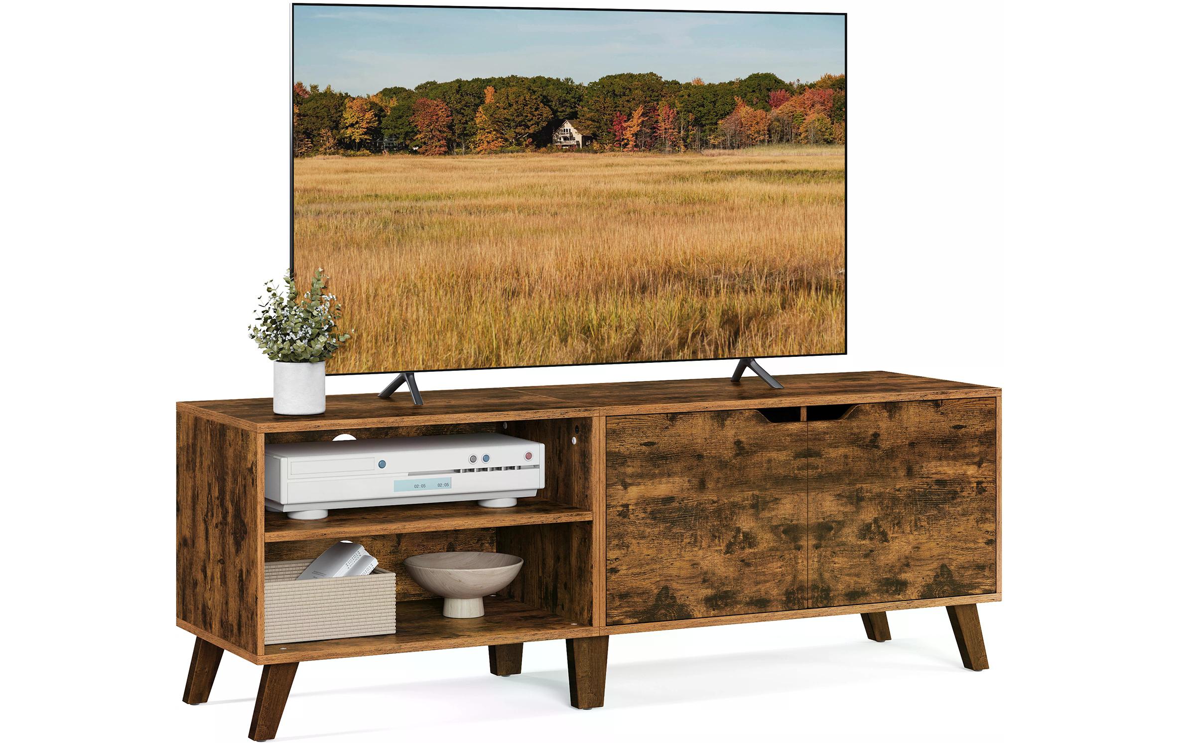 VASAGLE TV-Möbel mit 2 Ablagen 140 x 40 x 50 cm, Braun