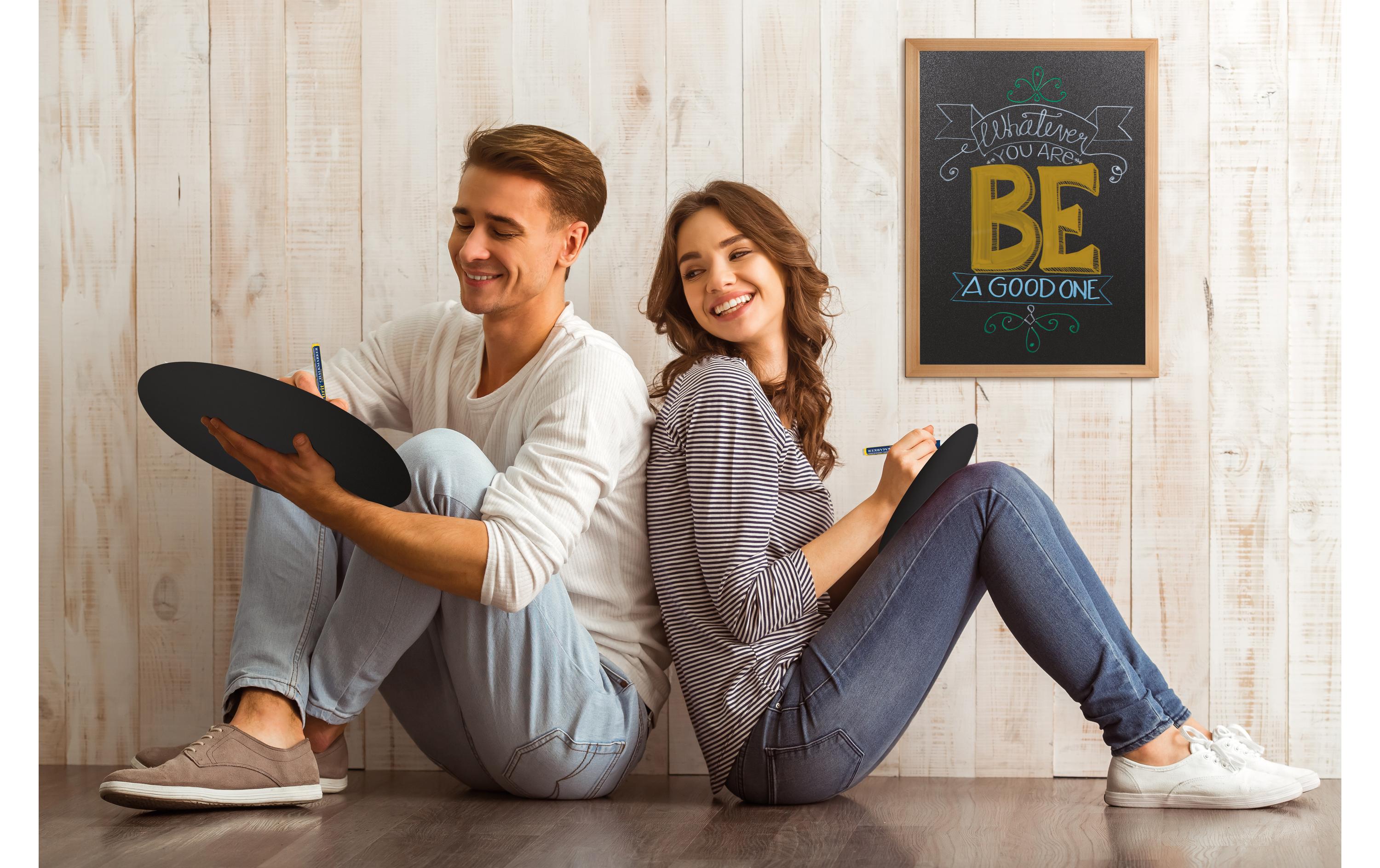 Securit Kreidetafel Woody 60 x 40 cm 3-teilig