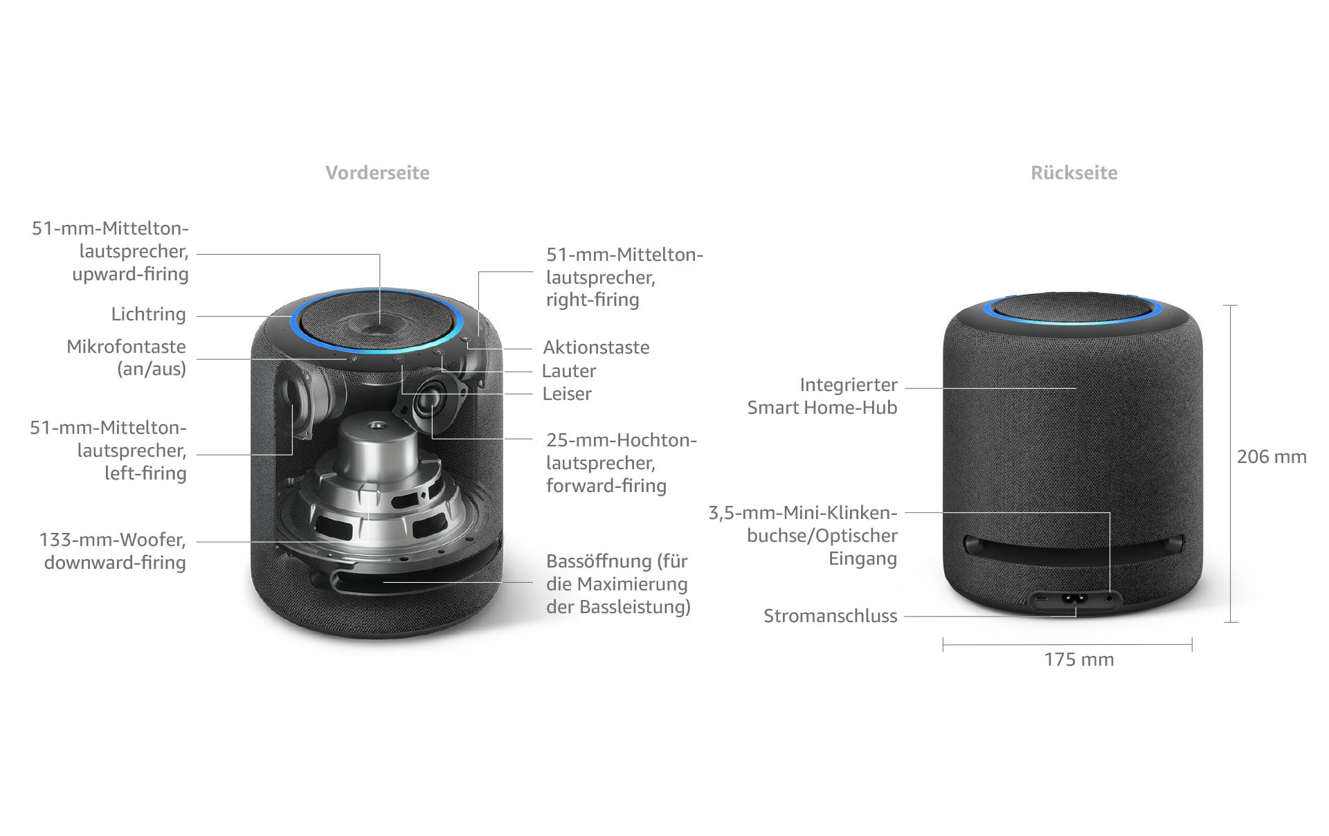 Amazon Echo Studio Schwarz